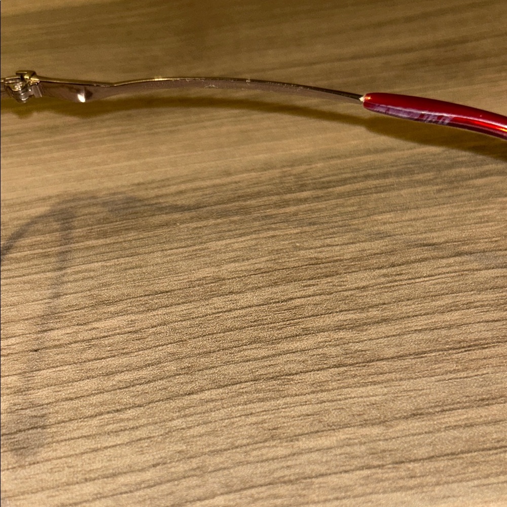 VINTAGE Givenchy GV38591 Silver Oval Wire Frames - Magenta Accents - Picture 2 of 6
